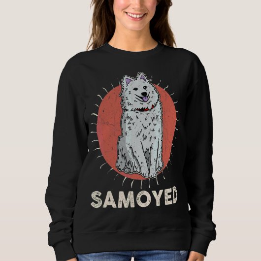 Samoyed Dog Walk Mam Dog Gezegden Breeder Trui (Voorkant)