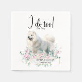 Samoyed Dog Wedding Cocktail Napkins Servet (Voorkant)