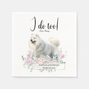 Samoyed Dog Wedding Cocktail Napkins Servet