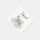 Samoyed Dog Wedding Cocktail Napkins Servet (Hoek)