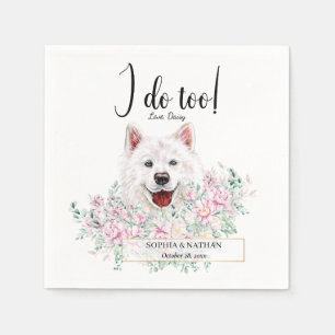 Samoyed Dog Wedding Cocktail Napkins Servet