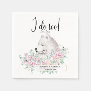 Samoyed Dog Wedding Cocktail Napkins Servet