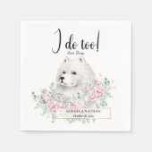 Samoyed Dog Wedding Cocktail Napkins Servet (Voorkant)