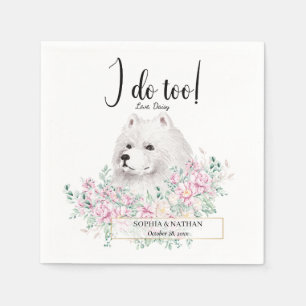 Samoyed Dog Wedding Cocktail Napkins Servet