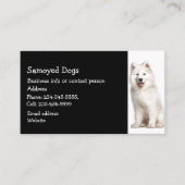 Samoyed Dogs Breeder Pet Sitter Visitekaartje (Voorkant)