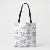 Samoyed dogs pattern tote bag (Voorkant)