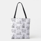 Samoyed dogs pattern tote bag (Achterkant)