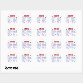 SAMOYED Eigendomsrecht 2 Ronde Sticker (Vel)