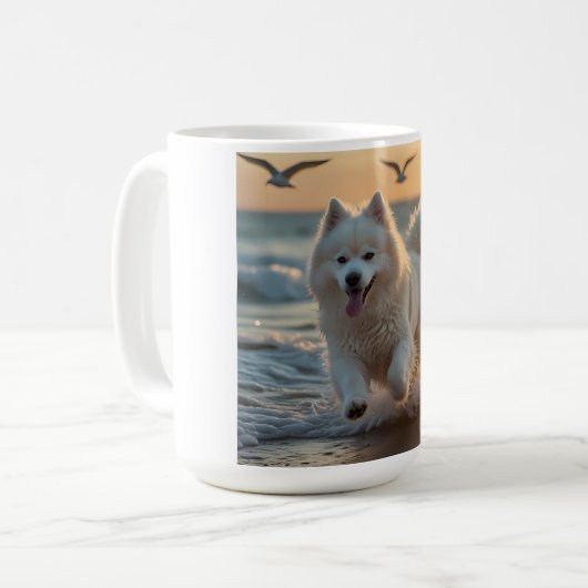 Samoyed Elegant Coffee Mok (Voorkant links)