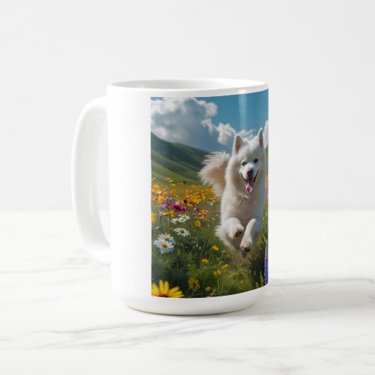 Samoyed Elegant Coffee Mok (Voorkant links)