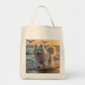 Samoyed Elegant Grocery Canvas tas (Voorkant)