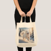 Samoyed Elegant Grocery Canvas tas (Voorkant (product))
