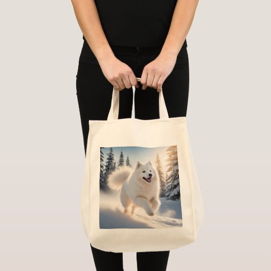 Samoyed Elegant Grocery Canvas tas (Voorkant (product))