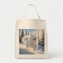 Samoyed Elegant Grocery Canvas tas