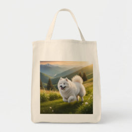 Samoyed Elegant Grocery Canvas tas