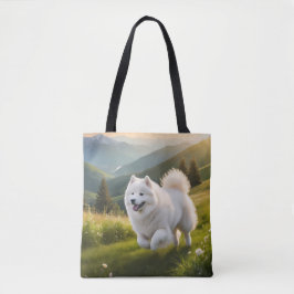 Samoyed Elegant Schouder Canvas tas