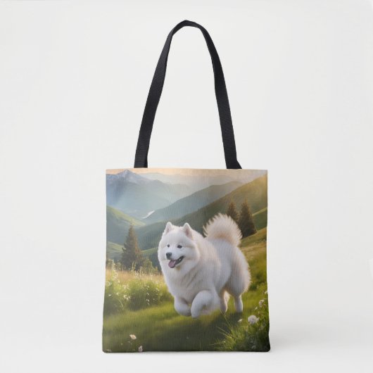 Samoyed Elegant Schouder Canvas tas (Voorkant)
