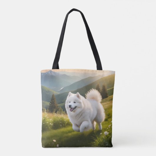 Samoyed Elegant Schouder Canvas tas (Achterkant)