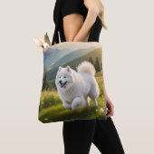 Samoyed Elegant Schouder Canvas tas (Dichtbij)