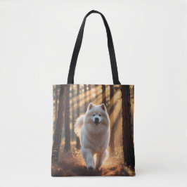 Samoyed Elegant Schouder Canvas tas