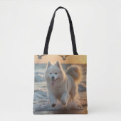 Samoyed Elegant Schouder Canvas tas (Voorkant)