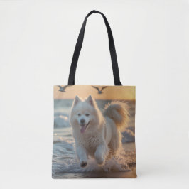 Samoyed Elegant Schouder Canvas tas