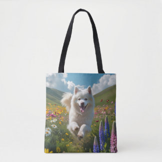Samoyed Elegant Schouder Canvas tas