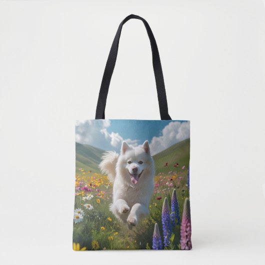 Samoyed Elegant Schouder Canvas tas (Voorkant)