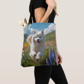 Samoyed Elegant Schouder Canvas tas (Dichtbij)