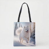 Samoyed Elegant Schouder Canvas tas (Voorkant)