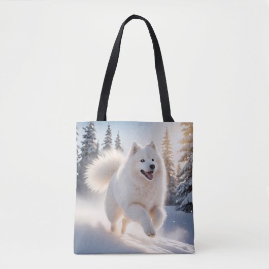 Samoyed Elegant Schouder Canvas tas (Voorkant)