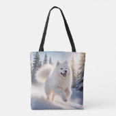 Samoyed Elegant Schouder Canvas tas (Achterkant)