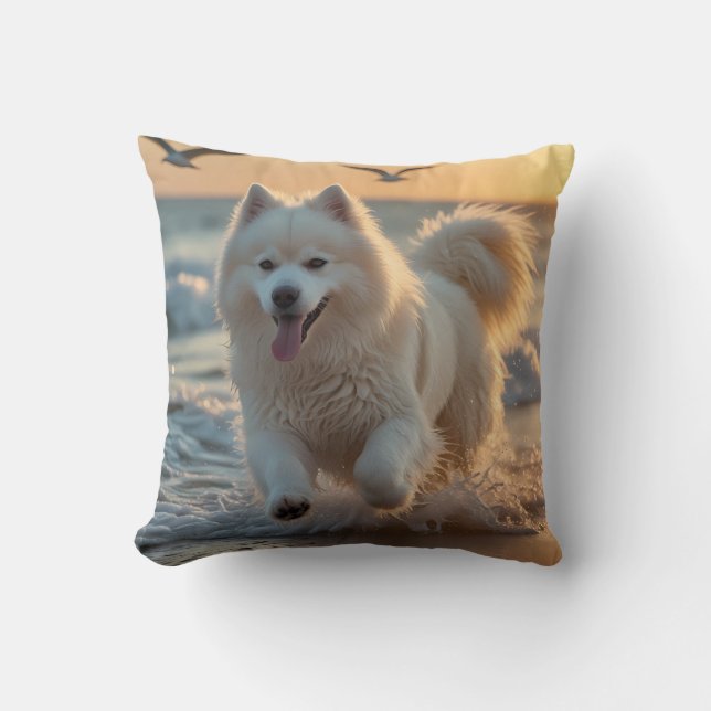 Samoyed Elegant Sierkussen (Voorkant)