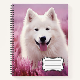 Samoyed en heide notitieboek