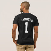 Samoyed Fan Uitrusting: Pop Art T-Shirt Stijl (Achterkant volledig)