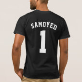 Samoyed Fan Uitrusting: Pop Art T-Shirt Stijl (Achterkant)