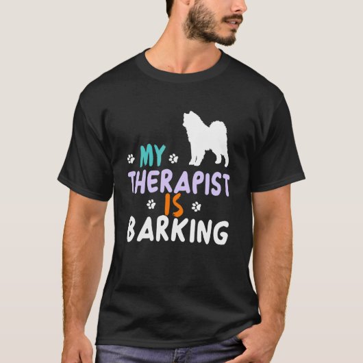 Samoyed Funny Dog, eigenaar van kerstdag T-shirt (Voorkant)