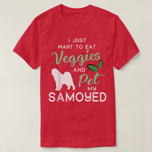 Samoyed Funny Vegan Hondenliefhebber Eigenaar Xmas T-shirt (Design voorkant)
