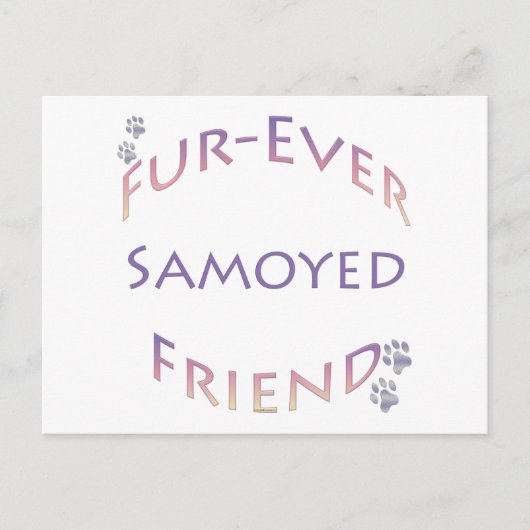 Samoyed Furever Vriend Briefkaart (Voorkant)