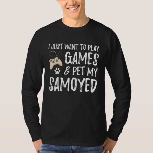 Samoyed Gamer for  Dog Mom  Idea T-shirt (Voorkant)