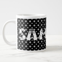 Samoyed gespeld in Samoyed Dog Letters Grote Koffiekop