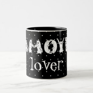 Samoyed gespeld in Samoyed Dog Letters Tweekleurige Koffiemok