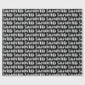 Samoyed gespeld in Samoyed Dogs Letters Funny Cadeaupapier (Vlak)