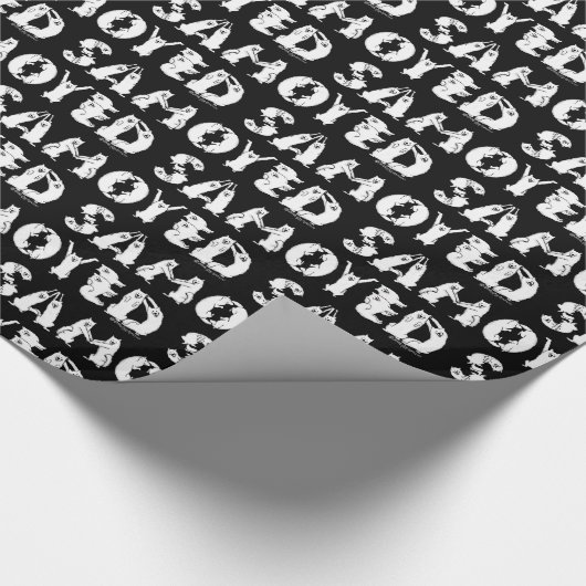 Samoyed gespeld in Samoyed Dogs Letters Funny Cadeaupapier (Hoek)