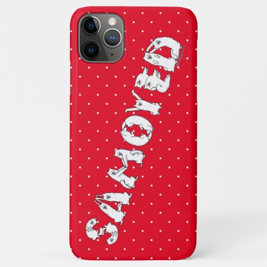 Samoyed gespeld in Samoyed Dogs Letters Funny Case-Mate iPhone Case (Achterkant)