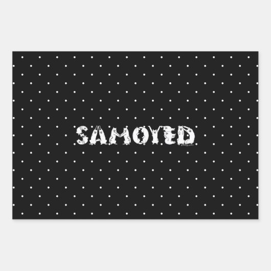 Samoyed gespeld in Samoyed Dogs Letters Funny Inpakpapier Vel (Voorkant 2)