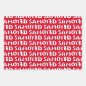 Samoyed gespeld in Samoyed Dogs Letters Funny Inpakpapier Vel (Voorkant)