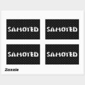 Samoyed gespeld in Samoyed Dogs Letters Funny Rechthoekige Sticker (Vel)