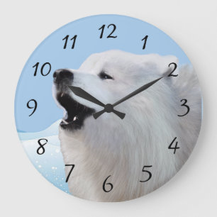 Samoyed grote acrylwand grote klok
