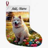 Samoyed Grote Kerstsok (Voorkant)